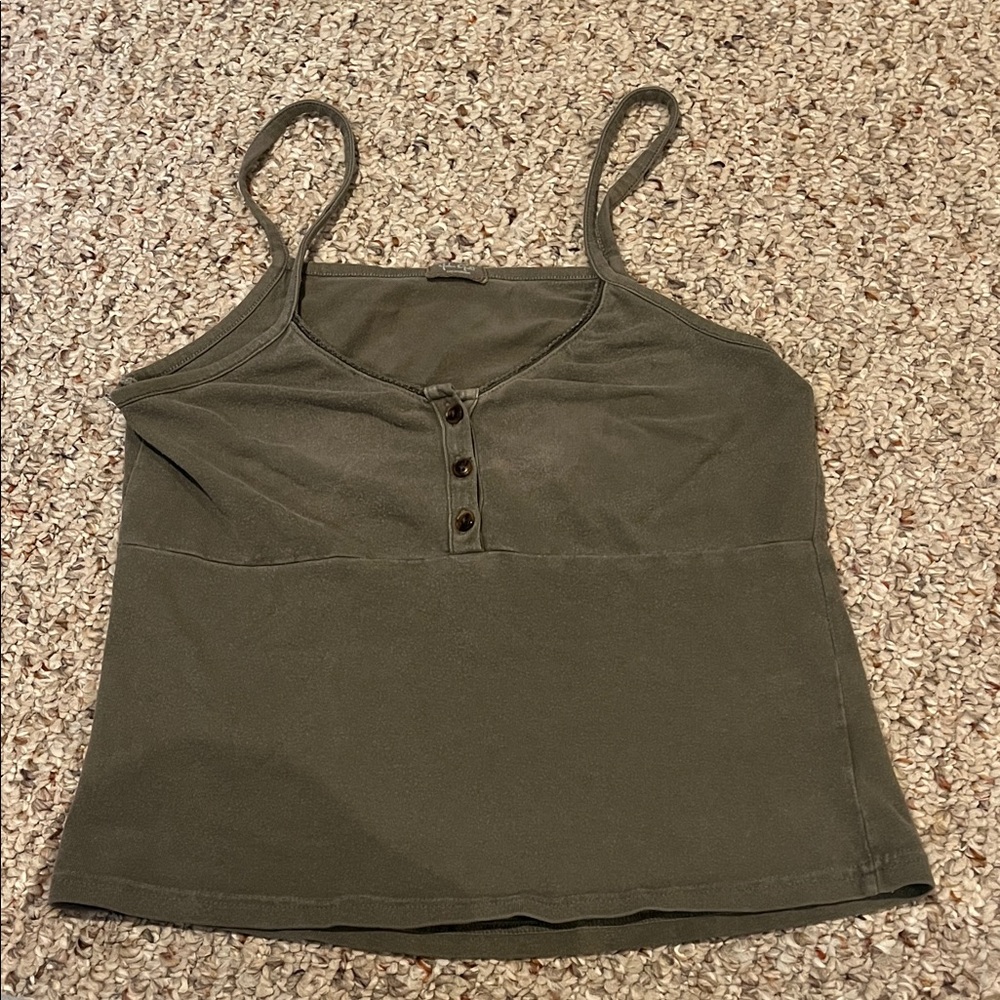John Galt Brandy Melville dark green cami top